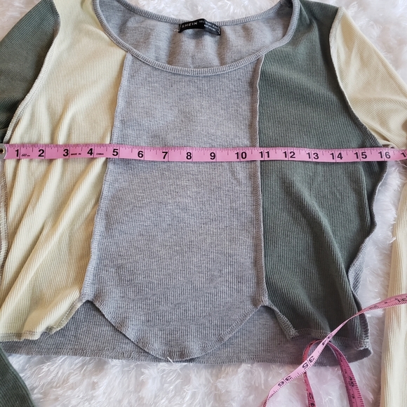 🌷SHEIN crop top long sleeve size large - Picture 2 of 8